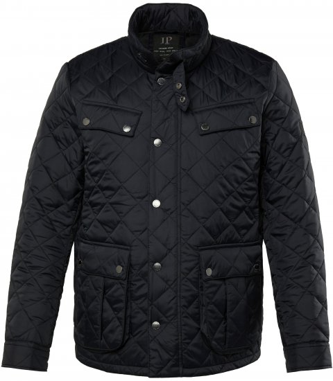 JP1880 Quilted with Multiple Pockets Jacket Black - Μπουφάν - Aνδρικά μπουφαν μεγάλα μεγέθη