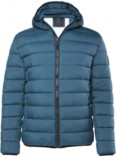 JP1880 Quilted Hooded Jacket Deep Blue - Μπουφάν - Aνδρικά μπουφαν μεγάλα μεγέθη