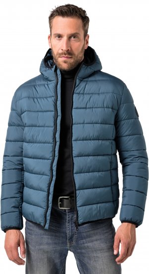 JP1880 Quilted Hooded Jacket Deep Blue - Μπουφάν - Aνδρικά μπουφαν μεγάλα μεγέθη
