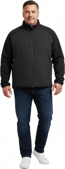 Dobsom Hybrid Μπουφάν Μαύρο - Αθλητικά ρούχα & Outdoor - Aθλητικα ρούχα μεγάλα μεγέθη ανδρικά