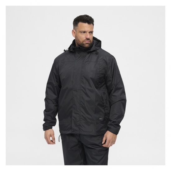North Latitude Rain Jacket Black - Αθλητικά ρούχα & Outdoor - Aθλητικα ρούχα μεγάλα μεγέθη ανδρικά