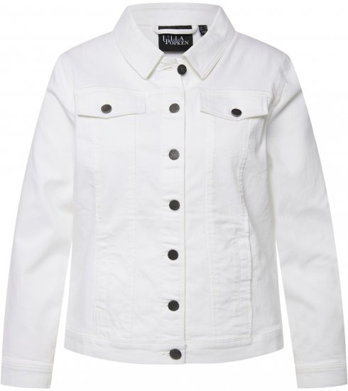 Ulla Popken Denim Jacket White - Μπουφάν - 