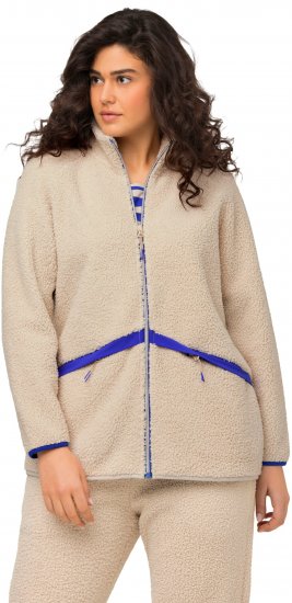 Ulla Popken Teddy Fleece Jacket Vanilla - Μπουφάν - 