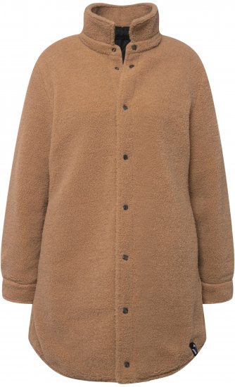 Ulla Popken Reversible Teddy Fleece Quilted Jacket Black - Μπουφάν - 