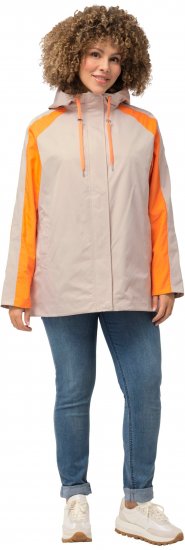 Ulla Popken HYPRAR Color Black Water Repellent Jacket Dark Putty - Μπουφάν - 