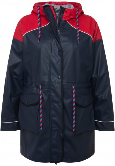 Ulla Popken HYPRAR Colorblock Triple Function Frisian Jacket Navy - Μπουφάν - 