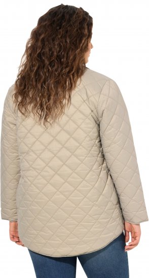 Ulla Popken Quilted Water Repellent Shirt Jacket Medium Grey - Μπουφάν - 