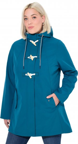Ulla Popken HYPRAR Water-Repellent Softshell Jacket Teal - Μπουφάν - 