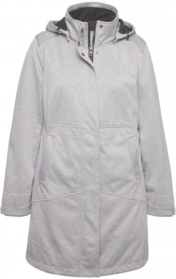 Ulla Popken HYPRAR Melange Softshell Jacket Grey Melange - Μπουφάν - 