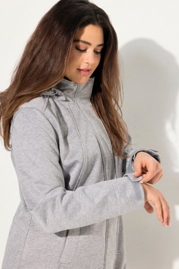 Ulla Popken HYPRAR Melange Softshell Jacket Grey Melange - Μπουφάν - Γυναικεία μπουφάν μεγάλα μεγέθη