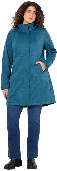 Ulla Popken HYPRAR Melange Softshell Jacket Grey Blue - Μπουφάν - 