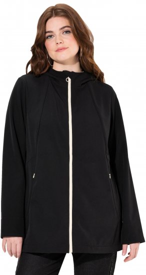 Ulla Popken HYPRAR Water Repellent Softshell Jacket Black - Μπουφάν - 