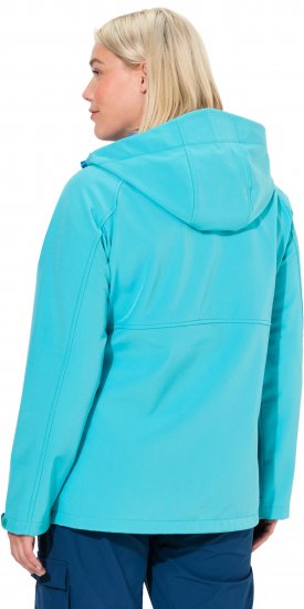 Ulla Popken Softshell Contrast Color Jacket Turquoise - Μπουφάν - 