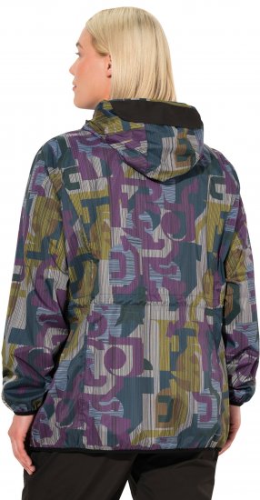 Ulla Popken Abstract Print Lightweight Rain Jacket Mixed Colors - Μπουφάν - 