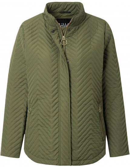 Ulla Popken Zigzag Quilted Jacket Loden Green - Μπουφάν - 