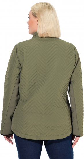 Ulla Popken Zigzag Quilted Jacket Loden Green - Μπουφάν - 