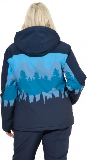 Ulla Popken Landscape Print Triple Function Performance Jacket Navy - Μπουφάν - 