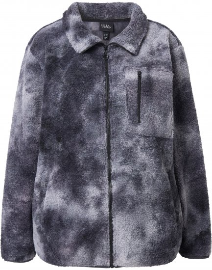 Ulla Popken Teddy Fleece Jacket Graphite Grey - Μπουφάν - 