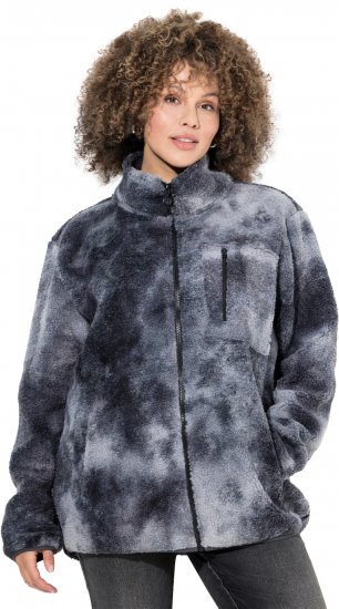 Ulla Popken Teddy Fleece Jacket Graphite Grey - Μπουφάν - 