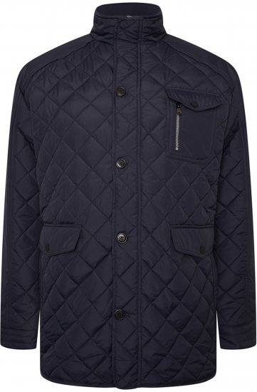 Kam Jeans KV139 Heritage Quilted Parka Jacket Navy - Μπουφάν - Aνδρικά μπουφαν μεγάλα μεγέθη