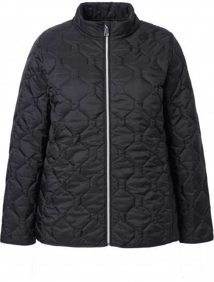 Ulla Popken HYPRAR Lightweight Quilted Water-Repellent Jacket Black - Μπουφάν - 
