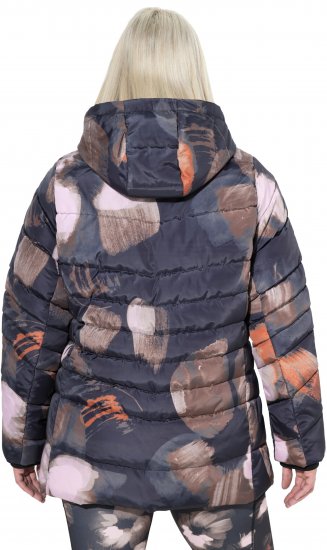 Ulla Popken HYPRAR Water-Repellent Allover Print Jacket Black - Μπουφάν - 