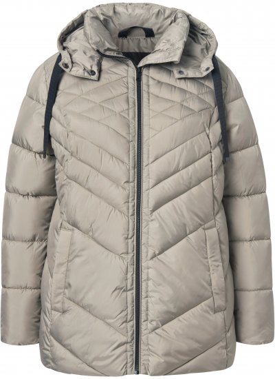 Ulla Popken HYPRAR Water-Repellent Quilted Jacket Medium Grey - Μπουφάν - 