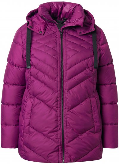 Ulla Popken HYPRAR Water-Repellent Quilted Jacket Berry - Μπουφάν - 