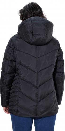 Ulla Popken HYPRAR Reflective Detail Quilted Jacket Black - Μπουφάν - 