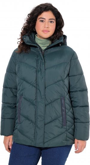 Ulla Popken HYPRAR Reflective Detail Quilted Jacket Dark Green - Μπουφάν - 