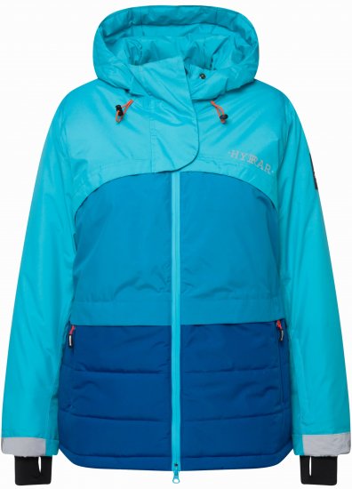 Ulla Popken HYPRAR Colorblock Fully Lined Ski Jacket Bright Turquoise - Μπουφάν - 