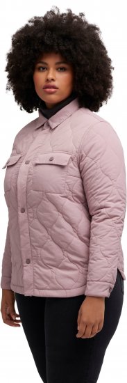 Ulla Popken Wavy Quilted Fully Lined Lightweight Jacket Old Pink - Μπουφάν - 
