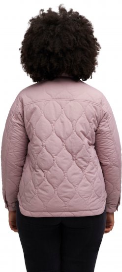 Ulla Popken Wavy Quilted Fully Lined Lightweight Jacket Old Pink - Μπουφάν - 