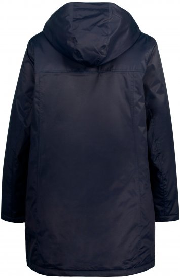 Ulla Popken HYPRAR Triple Function Contrast Trim Quilted Lining Jacket Navy - Μπουφάν - 