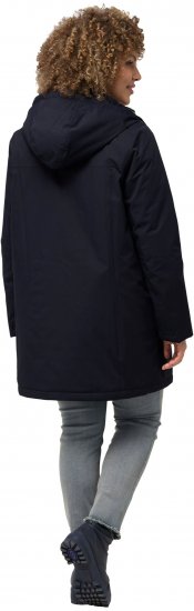 Ulla Popken HYPRAR Triple Function Contrast Trim Quilted Lining Jacket Navy - Μπουφάν - 
