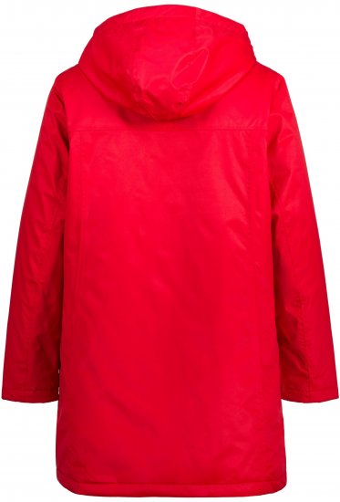 Ulla Popken HYPRAR Triple Function Contrast Trim Quilted Lining Jacket Salsa Red - Μπουφάν - 