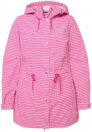 Ulla Popken HYPRAR Striped Triple Function Jacket Fuchsia Pink - Μπουφάν - 