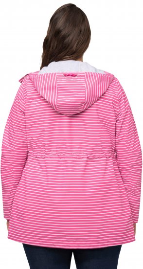 Ulla Popken HYPRAR Striped Triple Function Jacket Fuchsia Pink - Μπουφάν - 