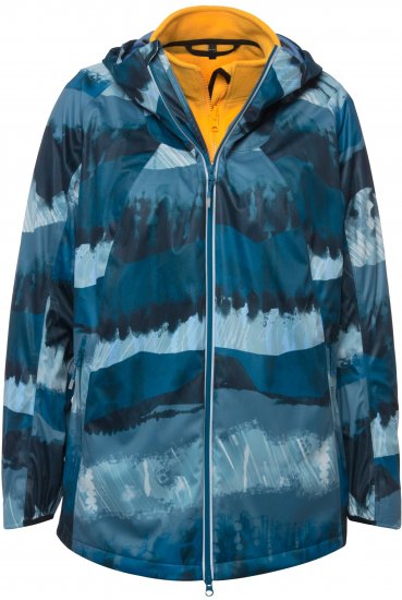 Ulla Popken HYPRAR 2-in-1 Waterproof Fitness Jacket Ink Blue - Μπουφάν - 