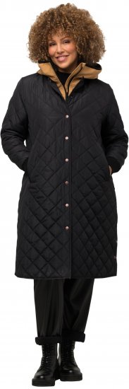 Ulla Popken 2-in-1 Quilted Fleece Lined Coat Black - Μπουφάν - 