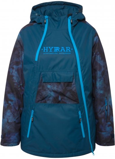 Ulla Popken Asymmetric Triple-Function Performance Ski Jacket Teal - Μπουφάν - 