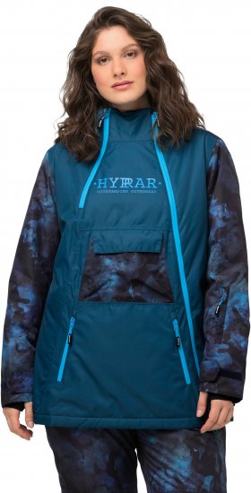 Ulla Popken Asymmetric Triple-Function Performance Ski Jacket Teal - Μπουφάν - 