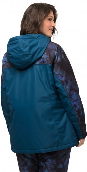 Ulla Popken Asymmetric Triple-Function Performance Ski Jacket Teal - Μπουφάν - 