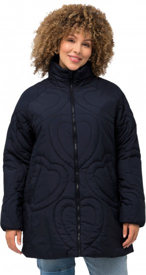 Ulla Popken HYPRAR Heart Quilted Jacket Navy - Μπουφάν - 