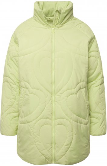 Ulla Popken HYPRAR Heart Quilted Jacket Light Sage - Μπουφάν - 