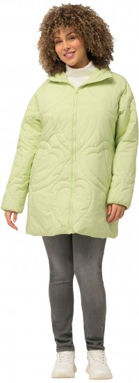 Ulla Popken HYPRAR Heart Quilted Jacket Light Sage - Μπουφάν - 