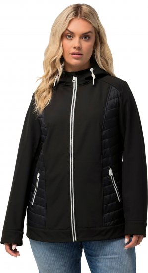 Ulla Popken Hyprar Quilt Mix Jacket Black - Μπουφάν - 