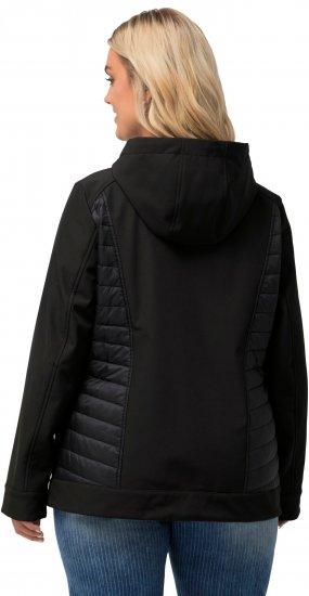 Ulla Popken Hyprar Quilt Mix Jacket Black - Μπουφάν - 