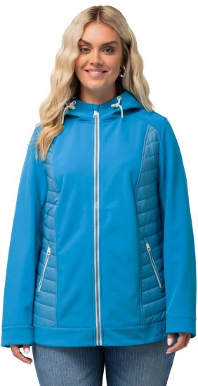 Ulla Popken Hyprar Quilt Mix Jacket Aqua - Μπουφάν - 