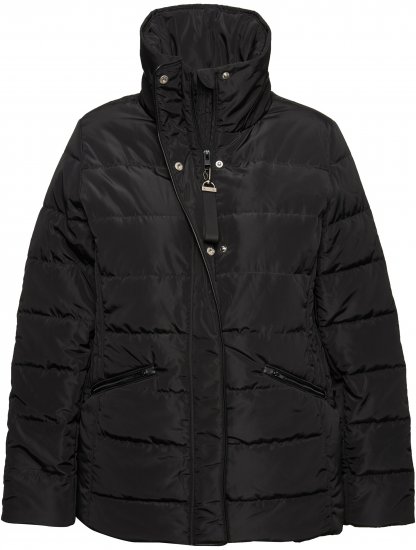 Ulla Popken Quilted Puffer Coat Black - Μπουφάν - 